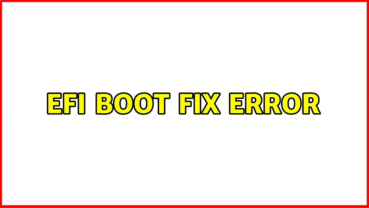 rebuild efi bootloader